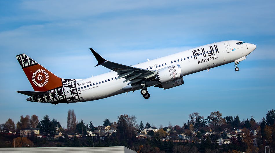 Boeing recently delivered the first of five 737 MAX aircraft to Fiji Airways. The 737 MAX family is the fastest-selling airplane in Boeing history, having drawn about 4,800 orders from over 100 customers worldwide since it was introduced in 2011.