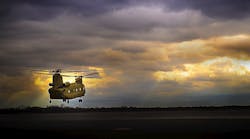 The CH-47 Chinook is a twin-engine, tandem rotor heavy-lift helicopter used mainly for troop transport, artillery placement, and battlefield resupply.