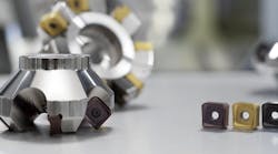 Seco Tools Double Quattromill&circledR;14 face milling cutters achieve depths of cut up to 0.236&apos; (6 mm) in its 45&deg; lead-angle version and up to 0.315&apos; (8 mm) in its 68&deg; version. For enhanced chip control and evacuation as well as durability, Seco applied its new surface texture technology to the cutter&apos;s body flute surfaces.
