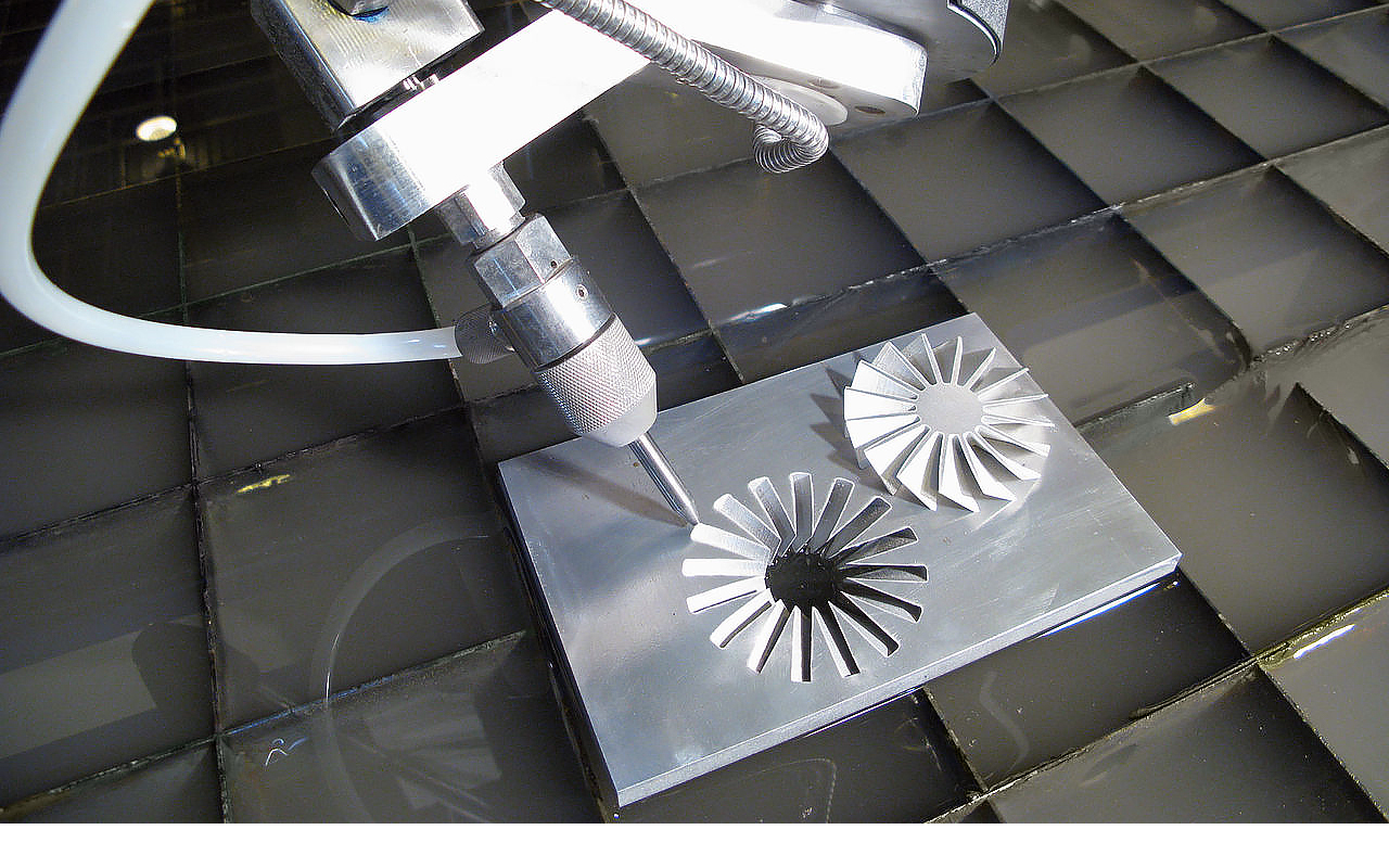 Waterjet cutting aerospace part
