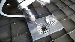 Waterjet cutting is effective for high-precision cutting of demanding materials, for example aerospace components.