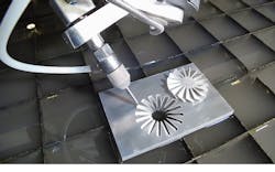 Waterjet cutting aerospace part Waterjet cutting aerospace part