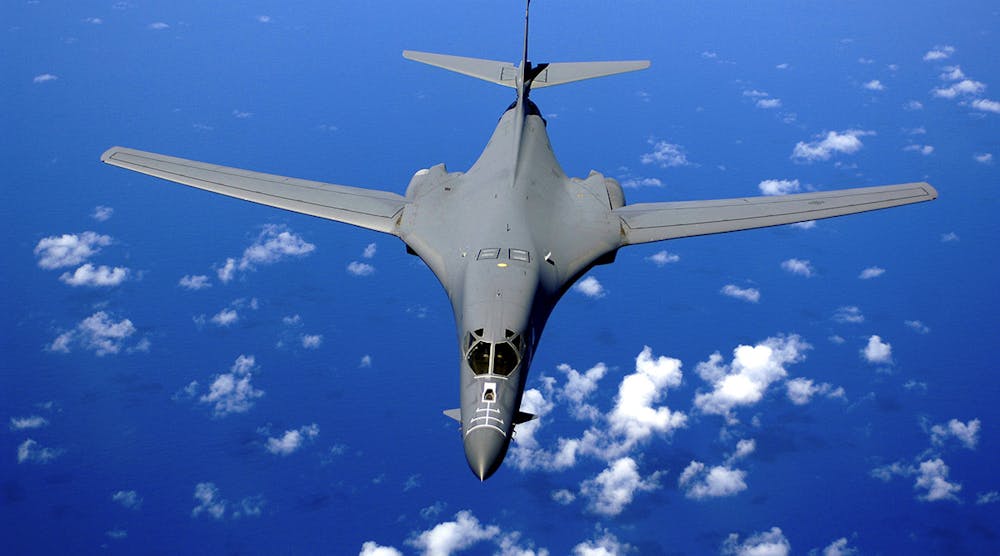 The B-1 is a supersonic heavy bomber and one of three strategic bomber types used by the U.S. Air Force. Since its introduction in 1986, 100 have been delivered and 66 are currently in operation.