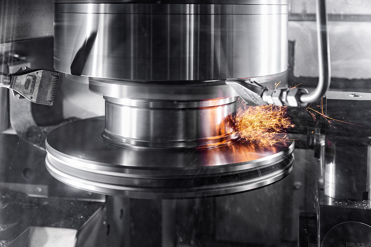 close-up machining at Waupaca Foundry