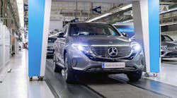 The Mercedes-Benz EQC is a compact SUV, and first entry in Mecedes&rsquo; EQ series of full-electric vehicles.
