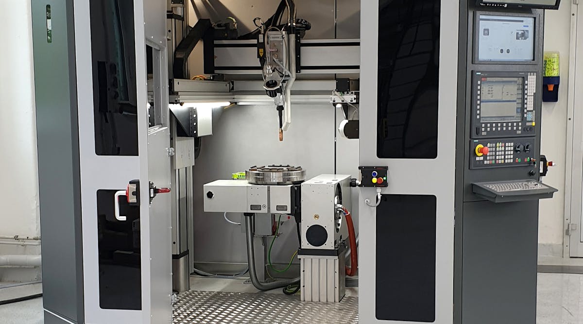 The Gefertec GmbH arc405 is one of a series of wire-arc welding based metal additive manufacturing machines, producing parts with a maximum mass of 200 kg.