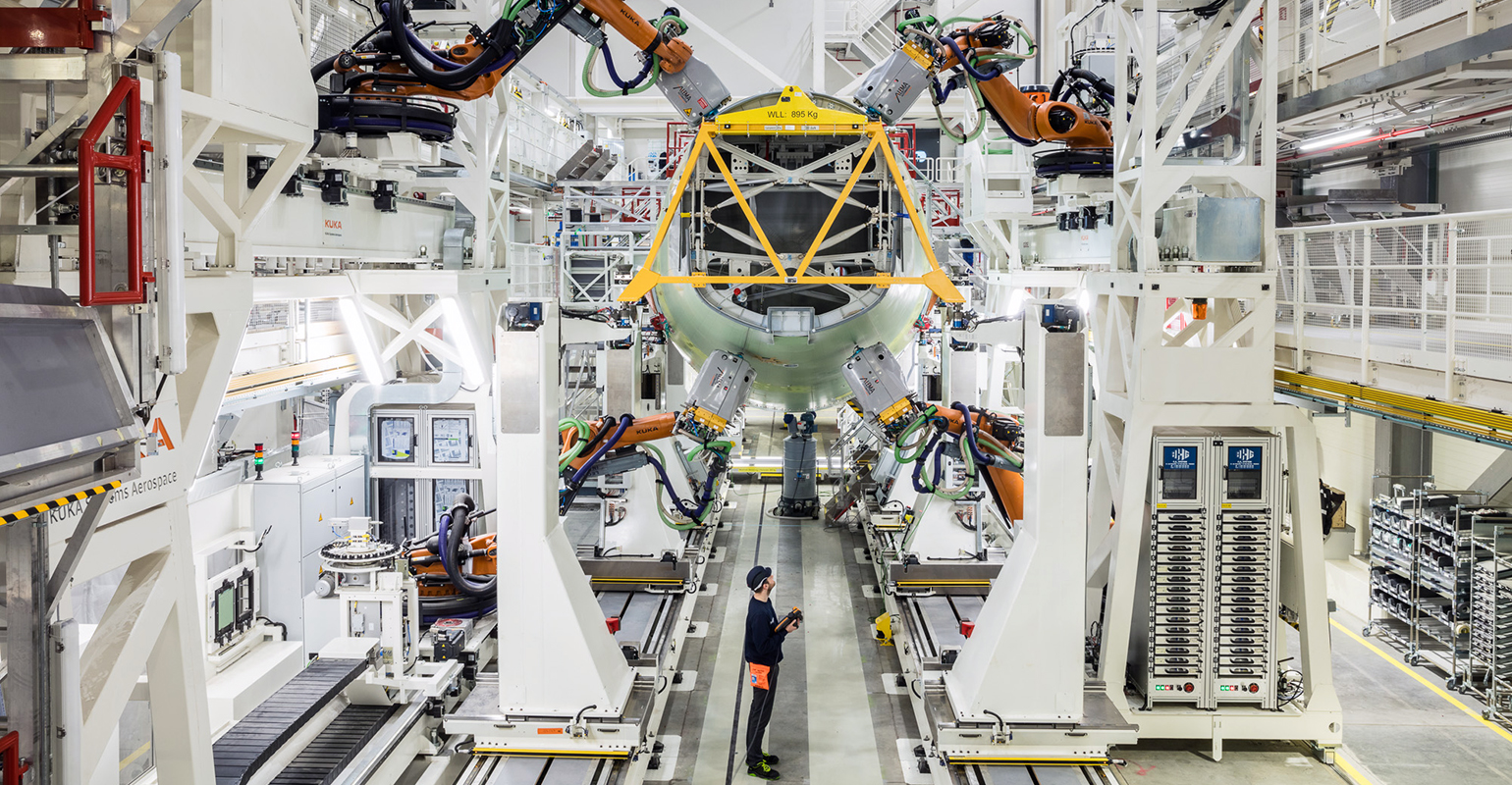 Airbus Hamburg A321LR automated assembly