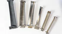LPT blades in TiAl, GE Arcam EBM
