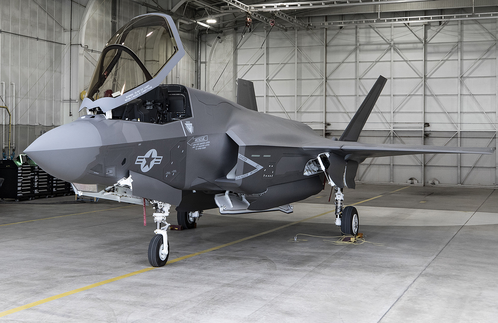 An F-35B, short take-off and vertical-landing variant of the Joint Strike Fighter aircraft, was the record-setting 134th jet of the series delivered in 2019.
