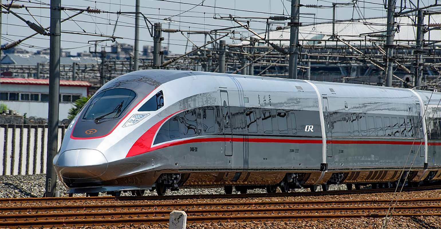 CR400AF is the latest standard for Chinese high-speed rail, and described as the world's fasted high-speed train in regular service, capable of traveling at 350 km/h (217 mph.)