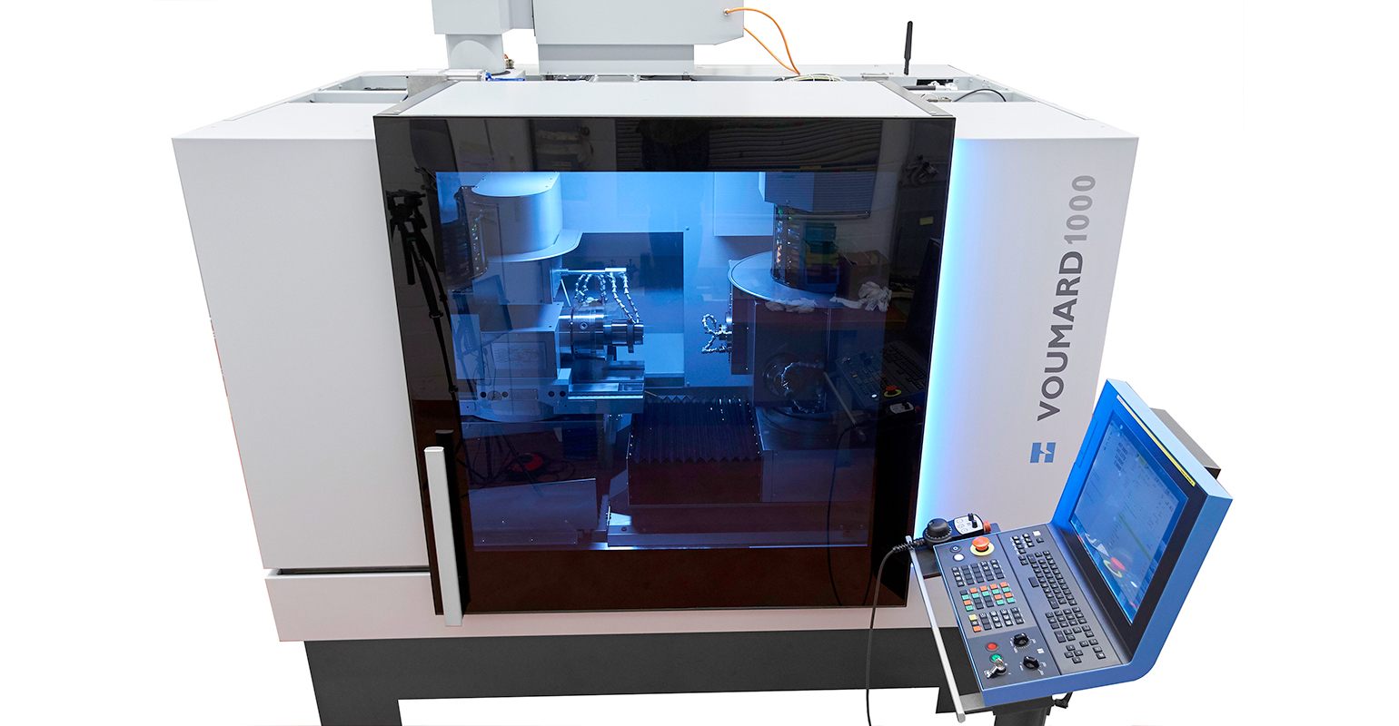 Hardinge introduced the Voumard&circledR; 1000 machine for ID grinding, with hydrostatic guideways standard on all axes.