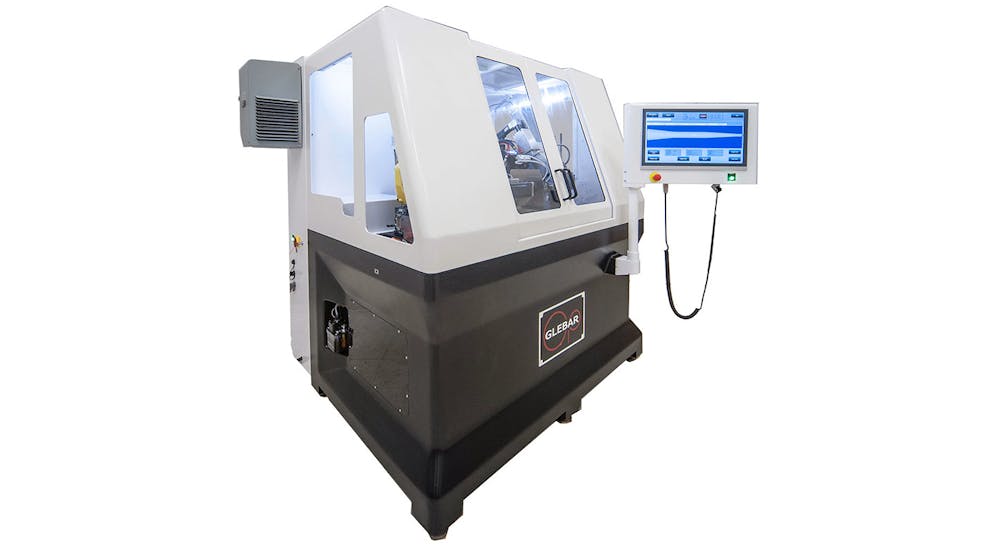 The CAM.3 will grind lengths from 0.005 to 0.375 in. diameter. The 16-in. grinding wheel is mounted on a servo spindle with ABEC 7 spindle bearings, able to reach over 20,944 surface feet. It can be fitted with a six-axis robot, within the enclosure, providing additional axis and automated capabilities. The work head can be tilted up to 5&deg; to grind sharp corners and true threads. The dual-carriage linear-motor feed system powers the collets, which can spin up to 250 RPS for improved grinding performance.