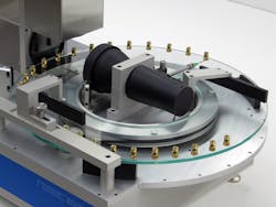 The ShadowGage Sorter uses a rotating glass platen to transport, align, measure, and sort parts, using precision optics and a high-speed LED strobed lamp to obtain a gauge-quality image of the moving parts. The ShadowGage Sorter uses a rotating glass platen to transport, align, measure, and sort parts, using precision optics and a high-speed LED strobed lamp to obtain a gauge-quality image of the moving parts.