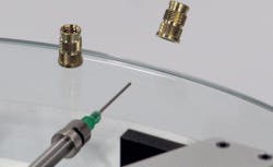 If all of a part's dimensions are within specified tolerances, it is ejected from the platen by a precisely timed air pulse, assigning it into the PASS bin. If all of a part's dimensions are within specified tolerances, it is ejected from the platen by a precisely timed air pulse, assigning it into the PASS bin.