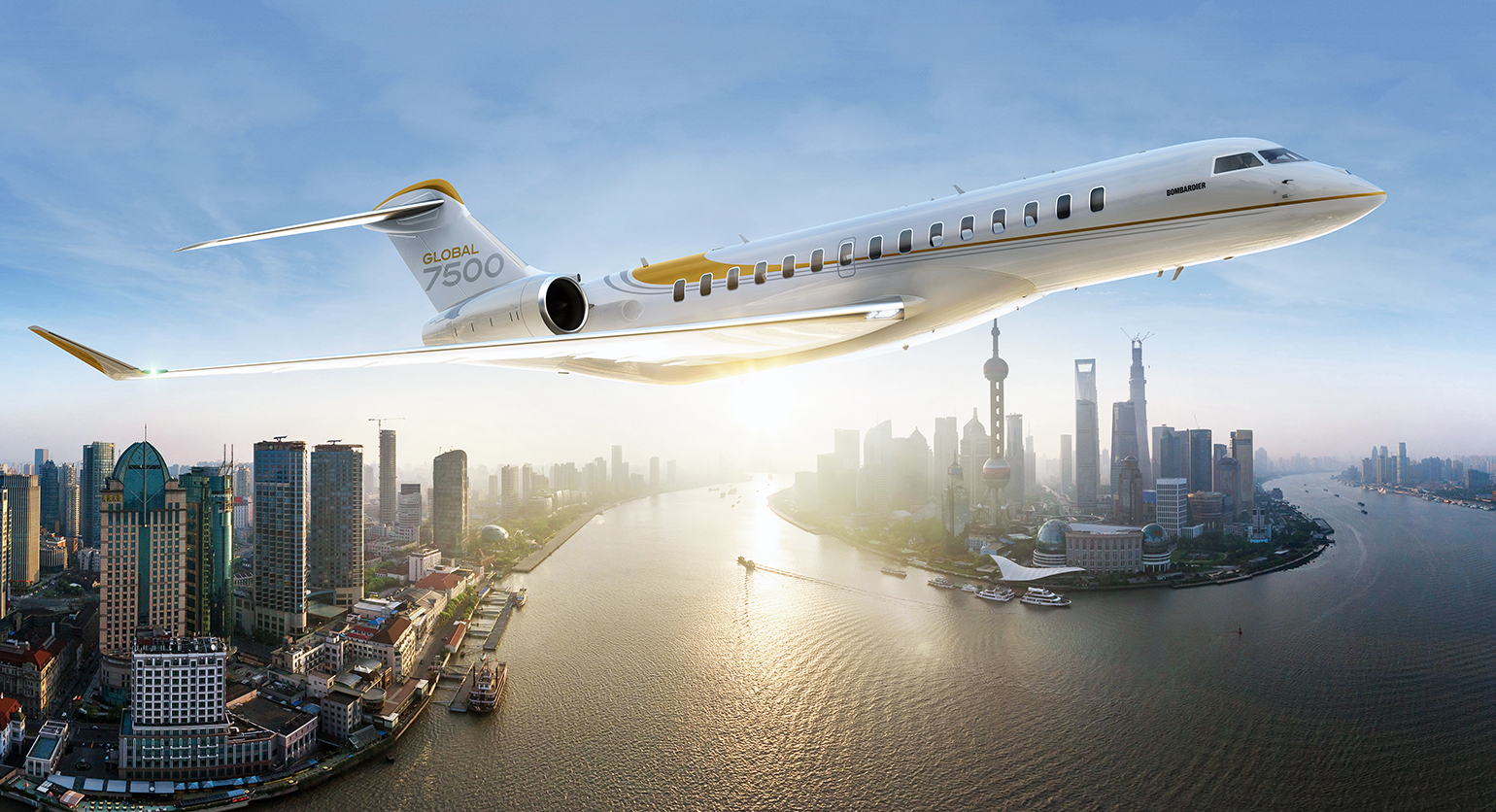Bombardier's Global 7500 business jet.