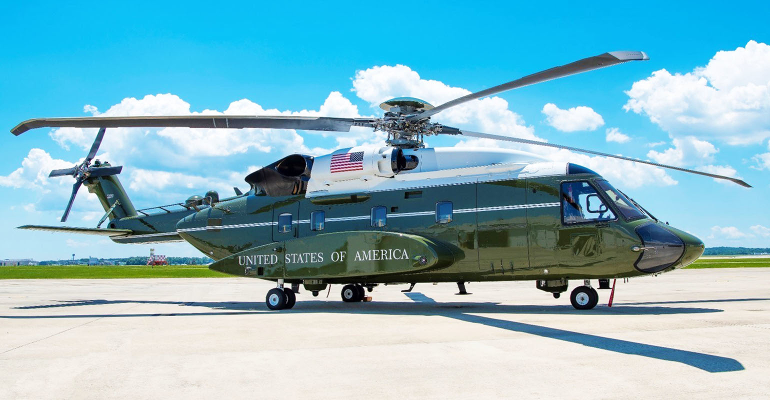 The Lockheed Martin VH-92A helicopter, built by Sikorsky, will be the new Marine One presidential helicopter transport, beginning in 2021.