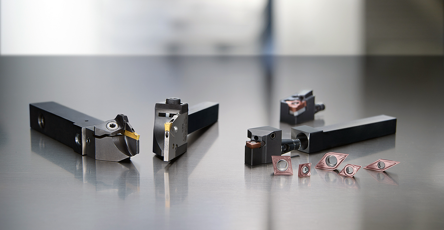 The new QC Toolholders include cutting heads for general ISO turning, MDT, threading and parting-off. Shanks are available in metric sizes of 10 mm, 12 mm, and 16 mm, and inch sizes of 0.375 in., 0.500 in., and 0.625in.