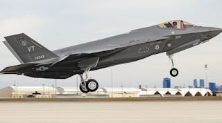The 500th F-35 delivered takes off from Lockheed&apos;s Fort Worth, Texas, assembly plant.