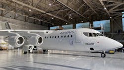 The E-Fan X hybrid-electric aircraft involves a turbofan engine running on jet fuel, powering a generator that fuels an electric engine -- and stores surplus energy in a series of batteries that provide reserve power for take-offs and landings. The E-Fan X hybrid-electric aircraft involves a turbofan engine running on jet fuel, powering a generator that fuels an electric engine -- and stores surplus energy in a series of batteries that provide reserve power for take-offs and landings.