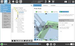 The ActiNav system requires no vision or robotic programming expertise, but is based on a “teach-by-demonstration” principle using a six-step, wizard-guided setup process integrated into the UR cobot teach pendant. The ActiNav system requires no vision or robotic programming expertise, but is based on a “teach-by-demonstration” principle using a six-step, wizard-guided setup process integrated into the UR cobot teach pendant.