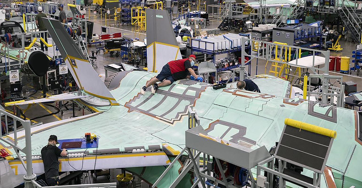 F-35 assembly at Lockheed Martin's Fort Worth, Tex., plant.