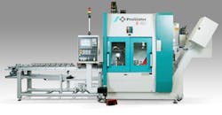 The Profilator S-150 offers polygon and face-slot machining, gear-tooth pointing, chamfering and deburring for part diameters up to 150 mm. The Profilator S-150 offers polygon and face-slot machining, gear-tooth pointing, chamfering and deburring for part diameters up to 150 mm.