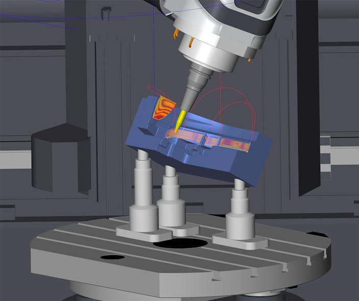 hyperMILL&circledR; VIRTUAL Machining Optimizer allows individual part programs to be linked with smooth, safe connections.