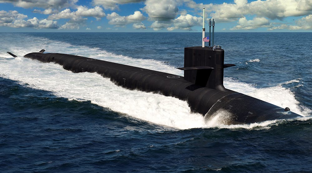 An artist&apos;s rendering of the U.S. Navy&apos;s new Columbia-class nuclear-powered ballistic missile submarine.