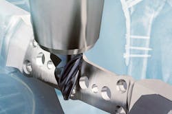 According to Inovatools, the Curvemax curve segment mills can machine a titanium bone plate up to 85% faster than conventional, ball-shaped mills. According to Inovatools, the Curvemax curve segment mills can machine a titanium bone plate up to 85% faster than conventional, ball-shaped mills.