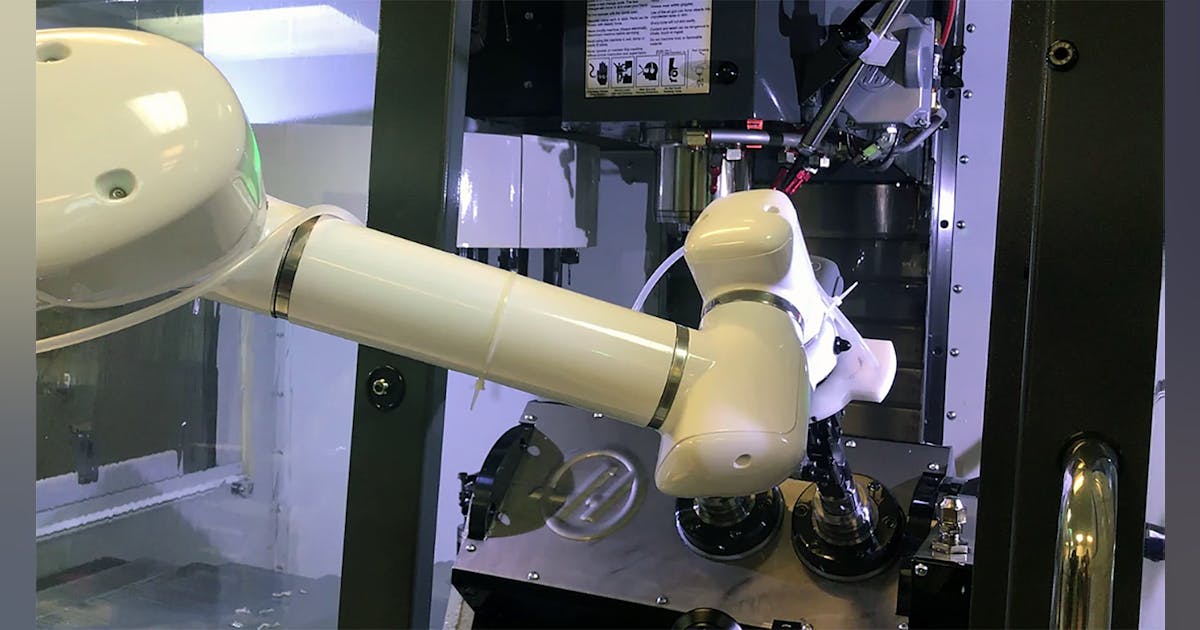 Two Cobots Mean Lights-Out Machining | American Machinist