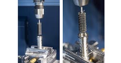 The Flex-Hone is characterized by small, abrasive globules permanently mounted to flexible filaments. It’s a low-cost tool for sophisticated, and even automated, cross-hole deburring, honing, surfacing, and edge-blending. The Flex-Hone is characterized by small, abrasive globules permanently mounted to flexible filaments. It’s a low-cost tool for sophisticated, and even automated, cross-hole deburring, honing, surfacing, and edge-blending.