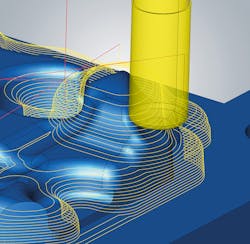 3D Z-level finishing makes possible machining with free tool geometry. 3D Z-level finishing makes possible machining with free tool geometry.