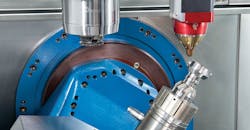 The Romi DCM 620-5X Hybrid machine combines millesimal angular positioning with high rigidity for very precise machining of highly complex parts. The Romi DCM 620-5X Hybrid machine combines millesimal angular positioning with high rigidity for very precise machining of highly complex parts.