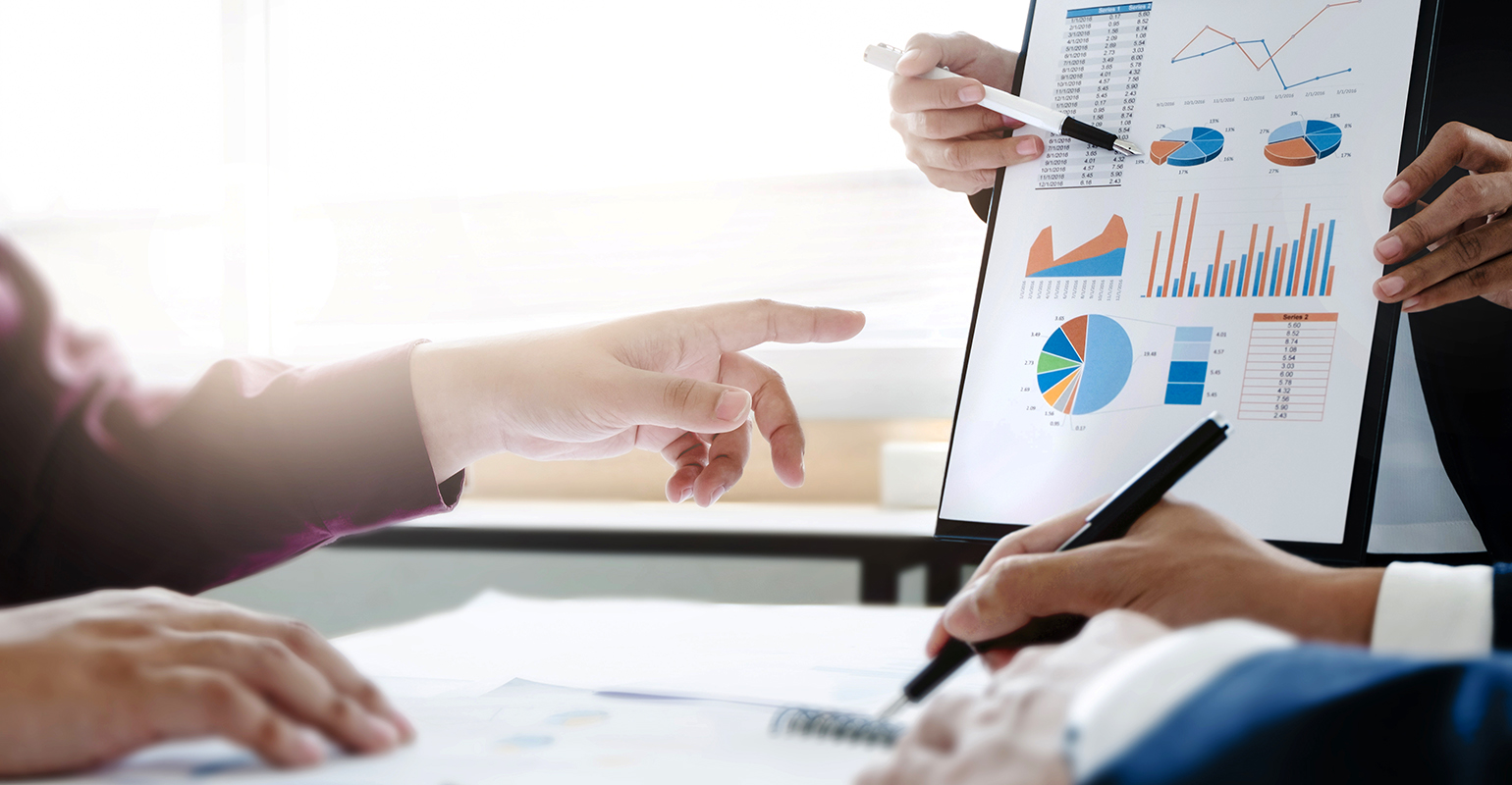 Marketing consultants at work.