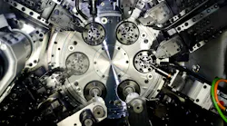 Close view of CNC machine.