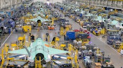 F-35 assembly line at Lockheed in Fort Worth, Tex.