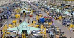 F-35 assembly line at Lockheed in Fort Worth, Tex. F-35 assembly line at Lockheed in Fort Worth, Tex.