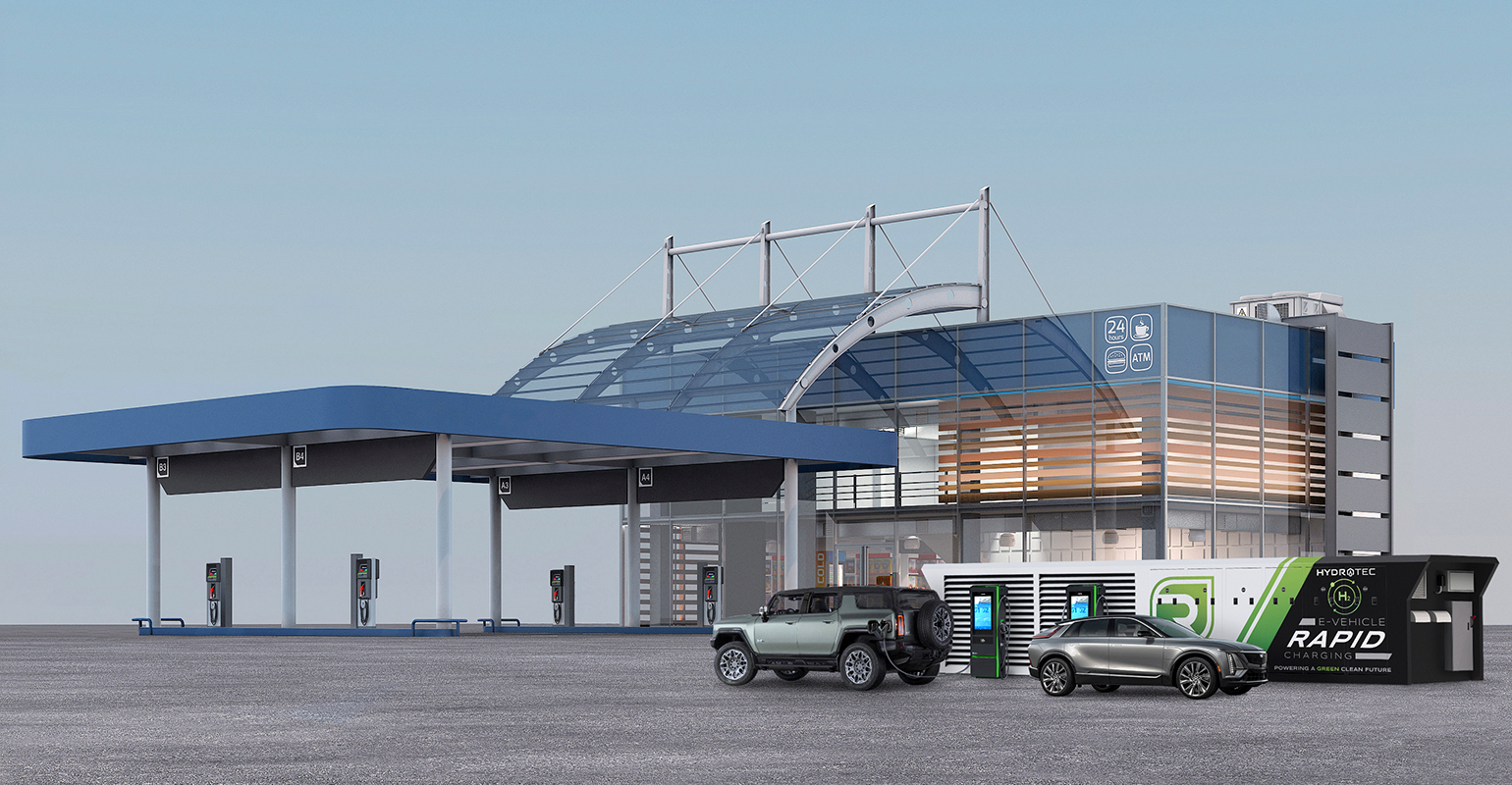 GM Hydrotec-based Empower rapid-charger unit concept illustration.