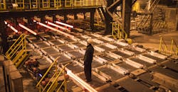 Continuous billet casting. Continuous billet casting.