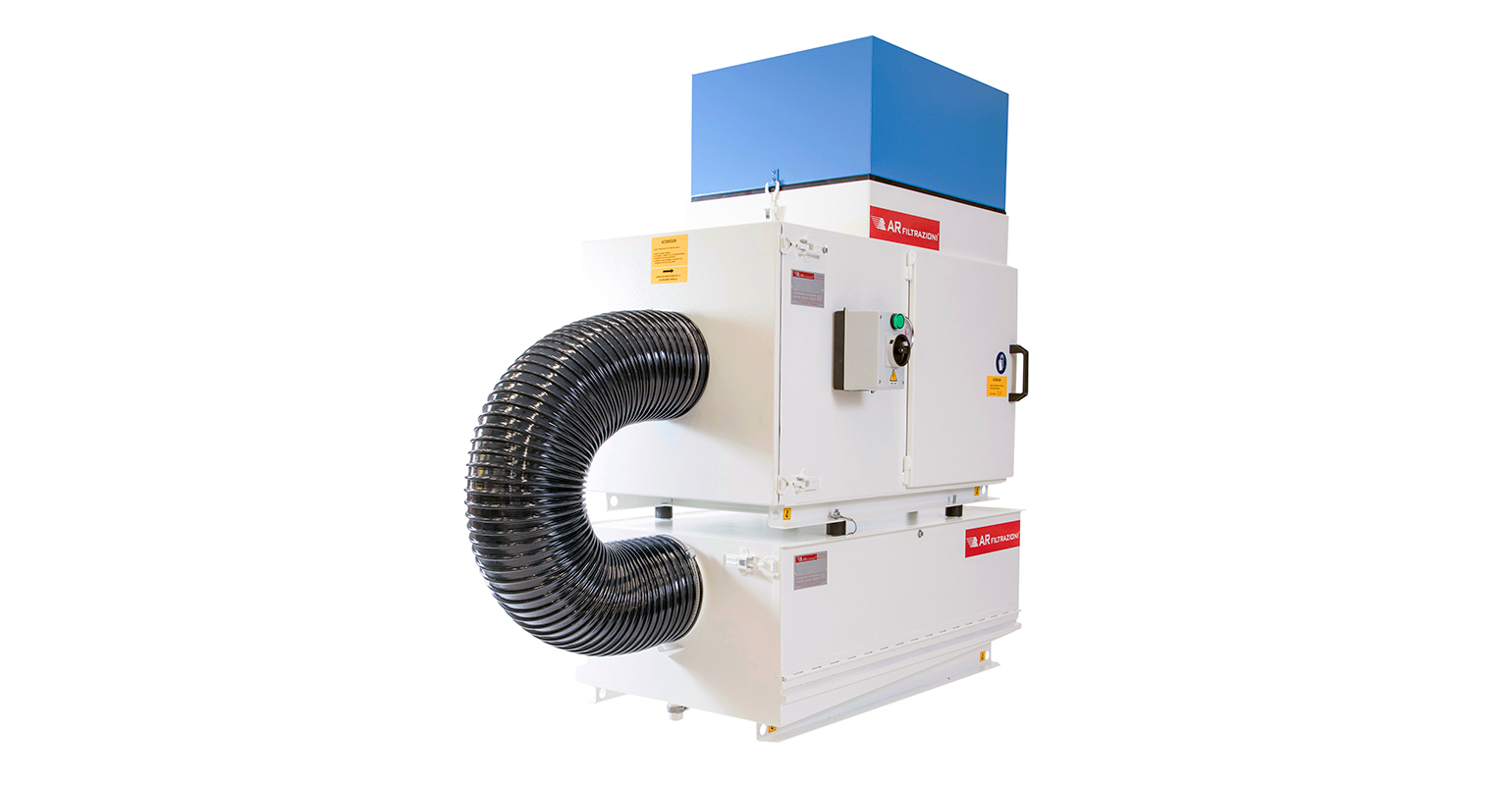 AR Filtrazioni industrial air/oil filtration systems use up to seven stages of filtration to remove contaminants including oil mists, fumes and dust from the air.