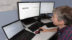 A Supfina engineer working with Digital Metrology’s OmniSurf offline surface texture analysis