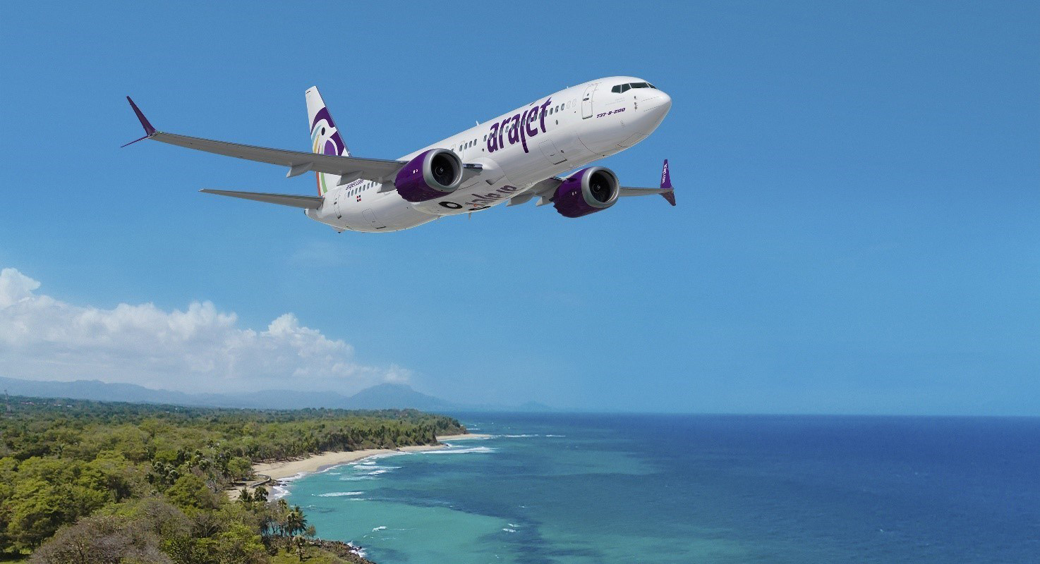 Arajet&rsquo;s first 737 MAX-8 aircraft.