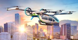 Global Crossing Airlines Group eVTOL, illustration by Embraer. Global Crossing Airlines Group eVTOL, illustration by Embraer.