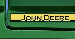 John Deere branded machinery.