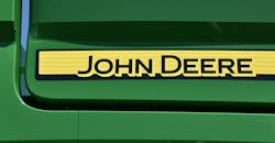 John Deere branded machinery. John Deere branded machinery.