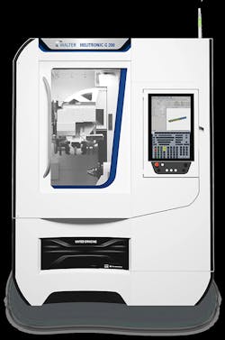 The Walter HELITRONIC G 200 occupies less than 2.3 square meters (24.8 square fee.t) The Walter HELITRONIC G 200 occupies less than 2.3 square meters (24.8 square fee.t)