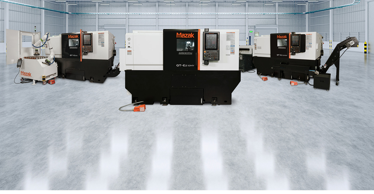 Mazak Corp. QT-Ez Series of CNC turning centers.