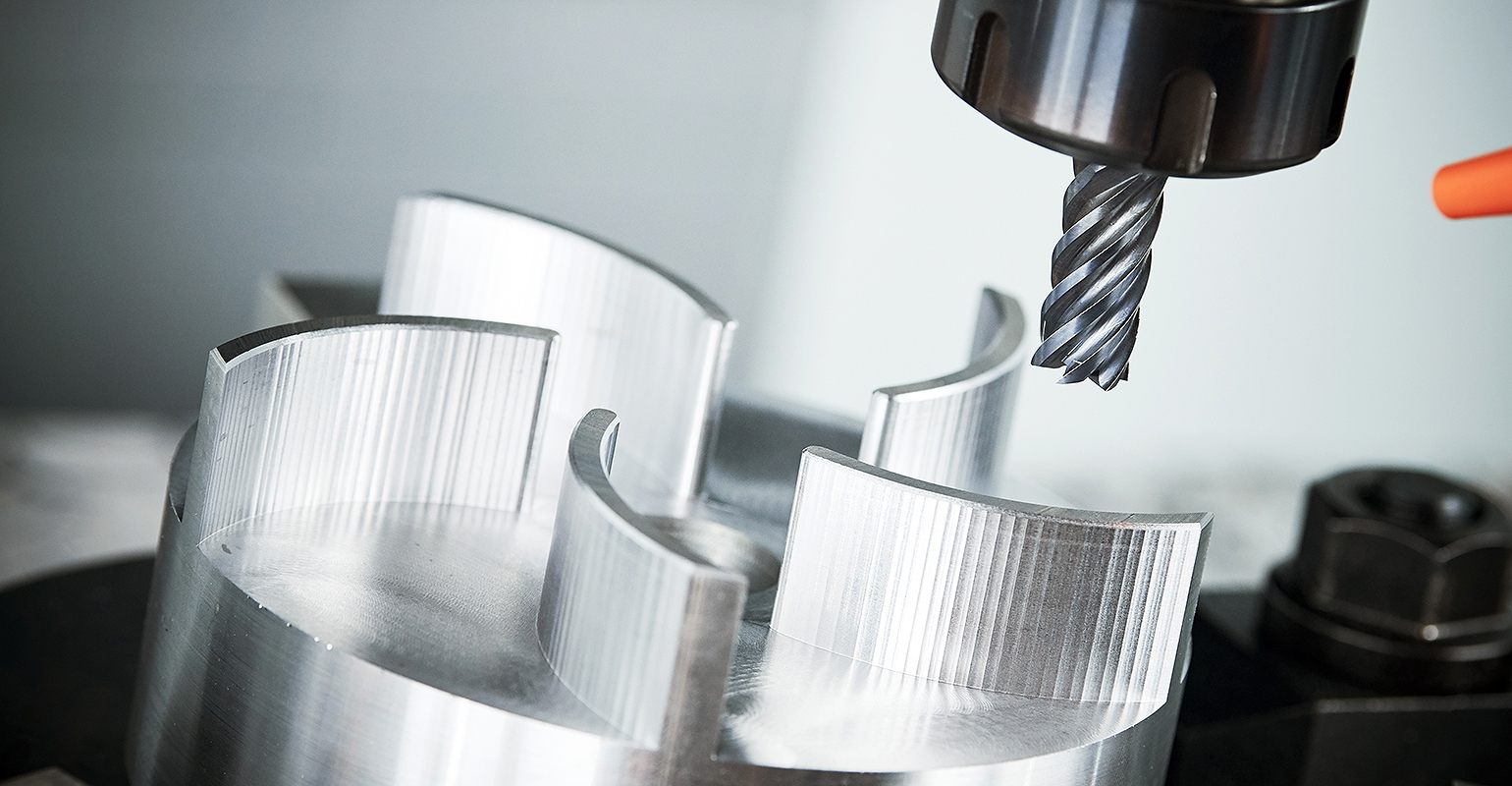 CNC milling machine in action.