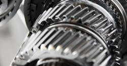 Truck transmission gears, close-up. Truck transmission gears, close-up.