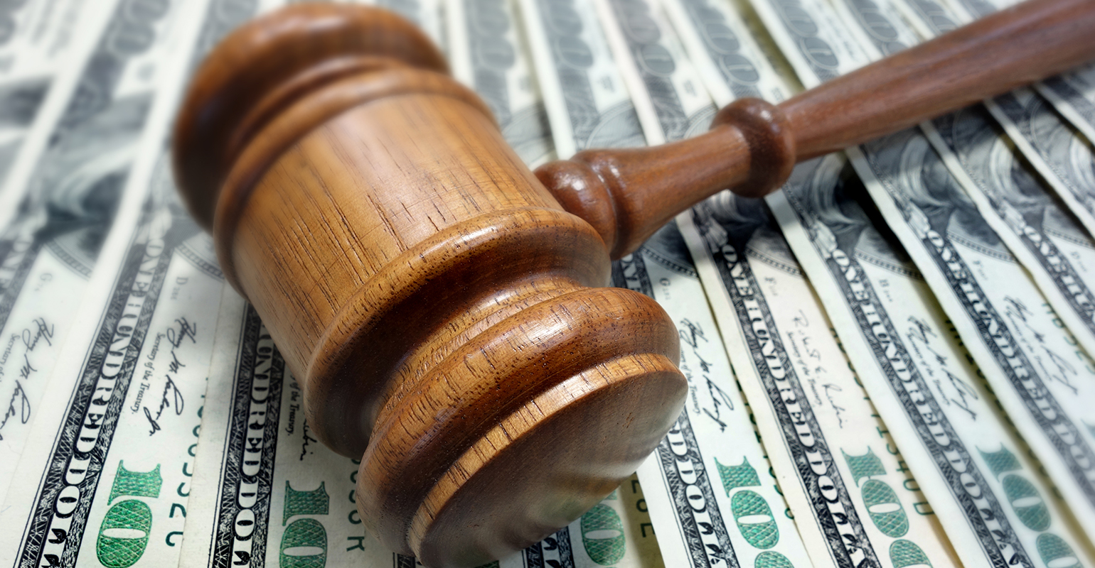 Financial dispute clip graphic.